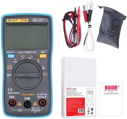 Мультиметр цифровой BSIDE ZT102 [064-0010]