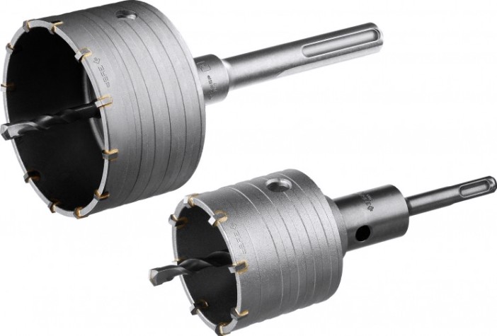 Набор буровых коронок SDS-plus/SDS-MAX ЗУБР ПРОФЕССИОНАЛ с оснасткой, d=68, 100 мм, кейс, [29185-H2-2]