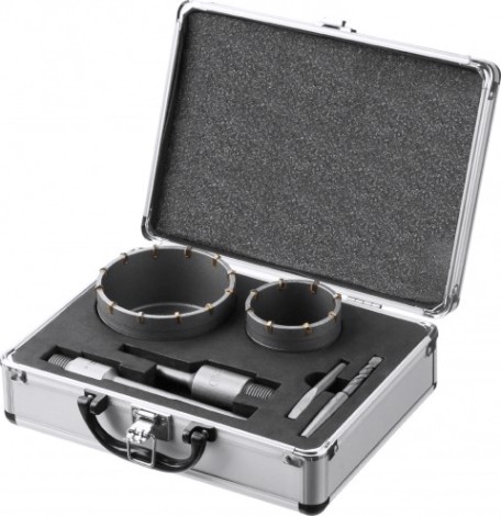 Набор буровых коронок SDS-plus/SDS-MAX ЗУБР ПРОФЕССИОНАЛ с оснасткой, d=68, 100 мм, кейс, [29185-H2-2]