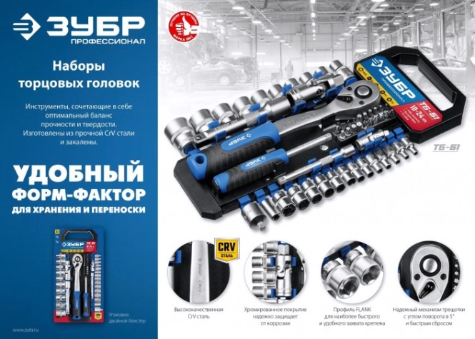 Набор головок 1/4" ЗУБР Профессионал ТМ-12 12 пред. [27645-H12_z01]
