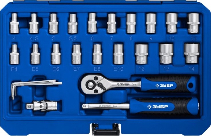 Набор инструментов ЗУБР А-57 предметов, универсальный [27671-H57]