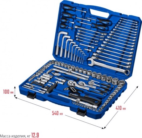 Набор инструментов ЗУБР Универсал-142 предмета [27670-H142]