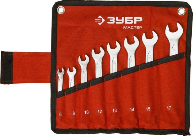 Набор ключей комбинированных ЗУБР 27087-H8_z01 МАСТЕР 6-17 мм, 8 предметов [27087-H8_z01]