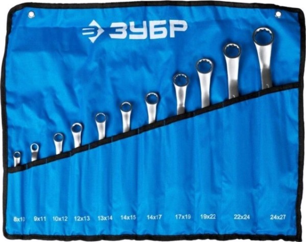 Набор ключей накидных ЗУБР 27132-H11 11 предметов