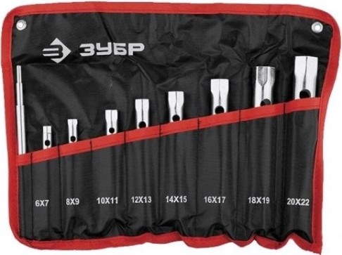 Набор ключей трубчатых двухсторонние ЗУБР 9 шт. 27162-H9 [27162-H9]