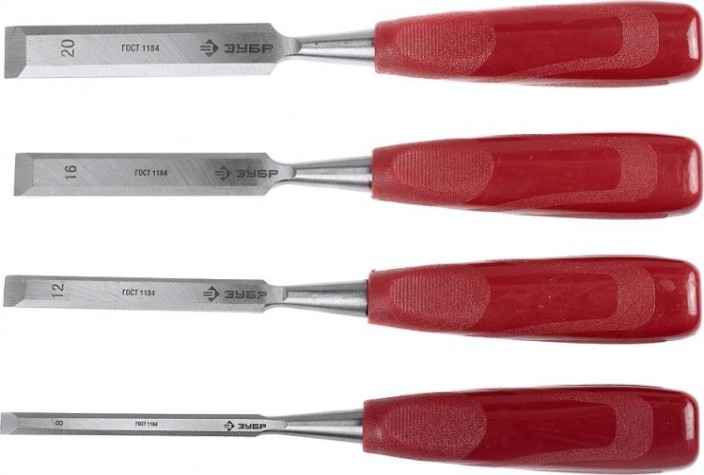 Набор стамесок с пластиковой рукояткой ЗУБР МАСТЕР 18094-H4_z01 [18094-H4_z01]