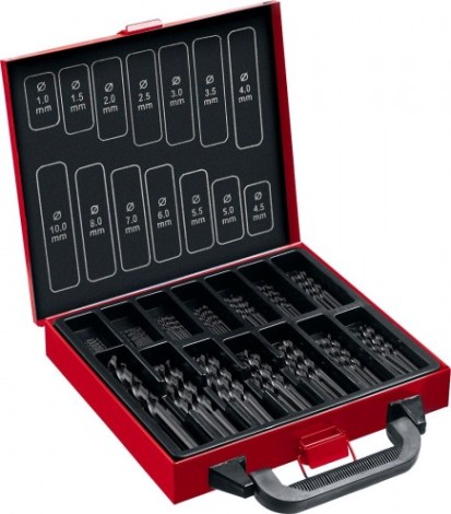 Набор сверл по металлу ЗУБР МАСТЕР сталь р4м2, 99шт.(1-10мм), мет.бокс [29605-H99]