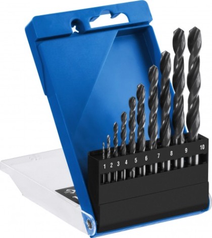 Набор сверл по металлу ЗУБР ПРОФЕССИОНАЛ 10шт(1-10мм), сталь р6м5, класс в [29621-H10]