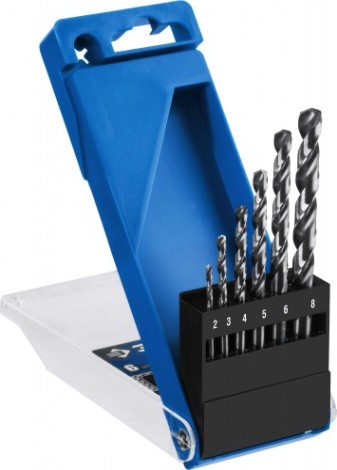 Набор сверл по металлу ЗУБР ПРОФЕССИОНАЛ 6шт(2-8мм), сталь р6м5, класс а [29625-H6]