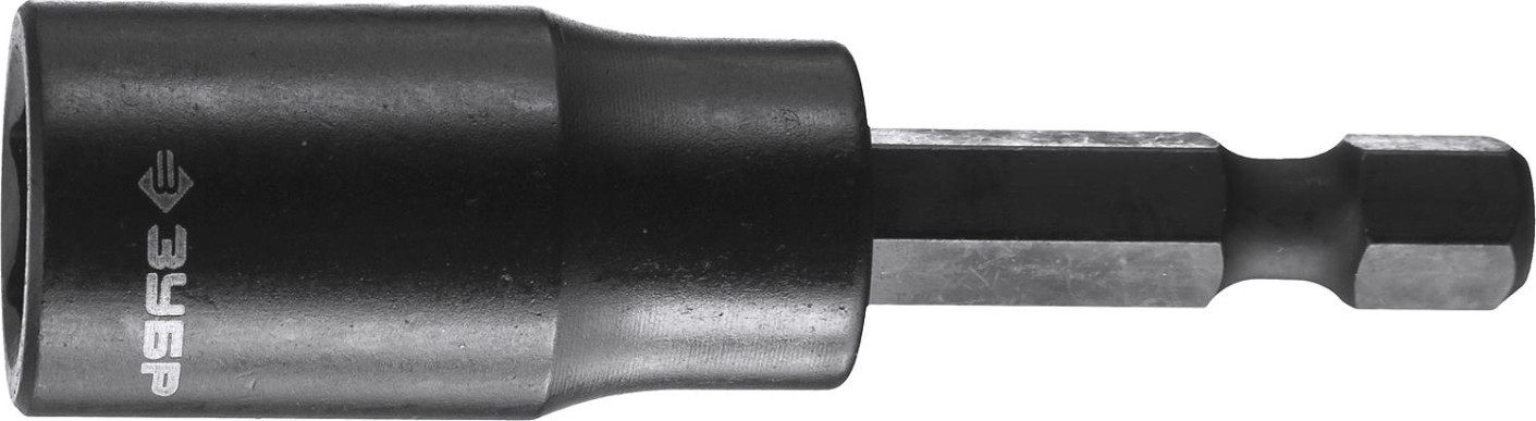 Насадка шестигранная ЗУБР ПРОФЕССИОНАЛ с торцовой головкой, e 1/4", 10мм, 1шт [26377-10]