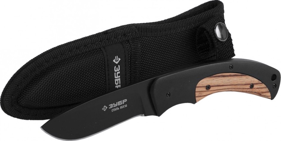 Нож с фиксированным лезвием ЗУБР "ПРЕМИУМ" ХАНТЕР 47740 [47740]