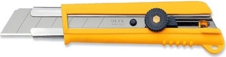 Нож с выдвижным лезвием Olfa OL-NH-1 с противоскользящим покрыт, фиксатор, 25 мм