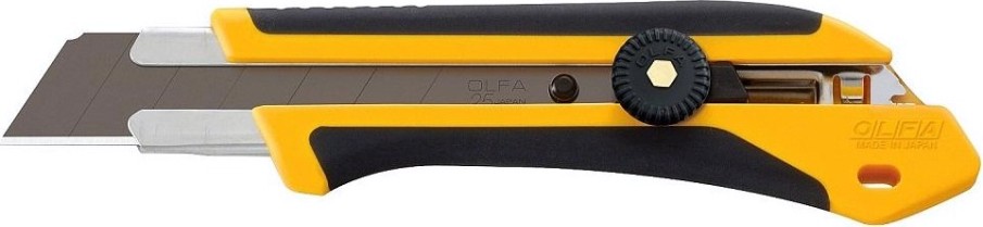 Нож с выдвижным лезвием Olfa OL-XH-1 25 мм двухкомпонентный корпус, трещоточ. фиксатор [OL-XH-1]