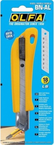 Нож строительный Olfa 18мм с автофиксатором [OL-BN-AL]
