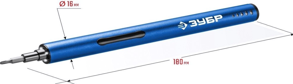 Отвертка аккумуляторная ЗУБР ОТР-4 Н20 для точных работ, с набором бит Профессионал