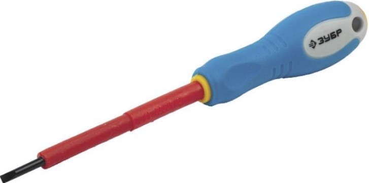 Отвертка крестовая диэлектрическая ЗУБР "ПРОФИ ЭЛЕКТРИК" VDE 1000 V PH 1 х 80 мм 25262-1-080 [25262-1-080]