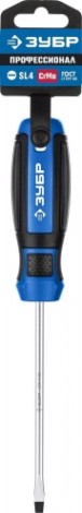 Отвертка шлицевая ЗУБР ПРОФЕССИОНАЛ sl4x100 [25231-4_z01]
