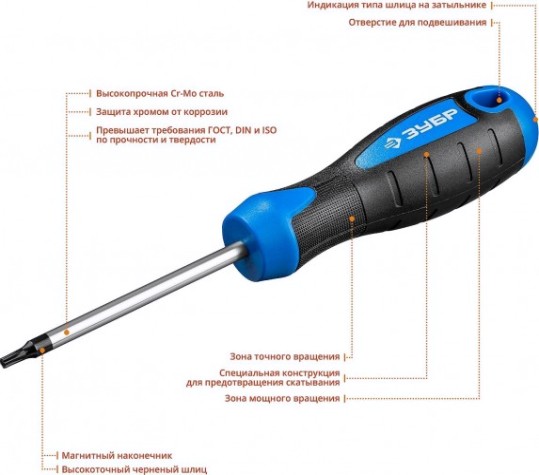 Отвертка TX ЗУБР ПРОФЕССИОНАЛ tx15x75 [25234-15_z01]