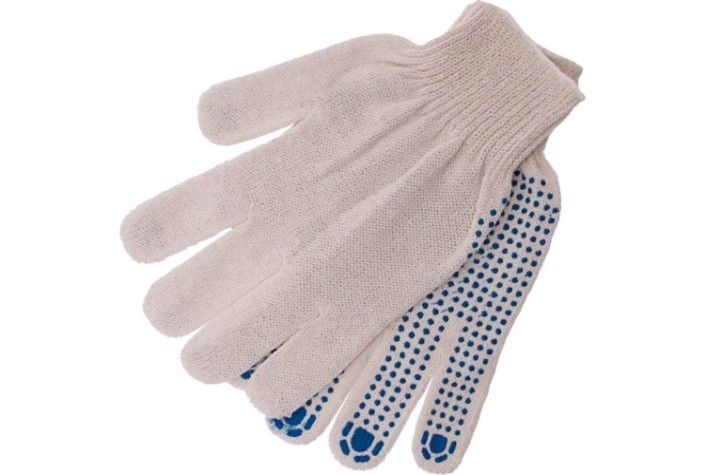 Перчатки трикотажные - 678145 с ПВХ точкой, 5 пар