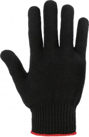 Перчатки трикотажные "Комфорт" 10 класс 4 нити с ПВХ черные (300пар) [911-948]