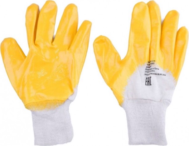 Перчатки трикотажные "МЕХАНИК" с частичным нитриловым покрытием