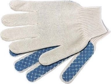 Перчатки трикотажные Шахматный облив пвх-покрытие 10 класс [67776]