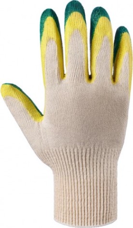 Перчатки трикотажные "Стандарт" 13 класс с 2 латексным обливом (300пар) [914-611]