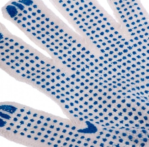 Перчатки трикотажные "Точка" пвх-покрытие 10 класс, 4 нити, 67715 [67715]