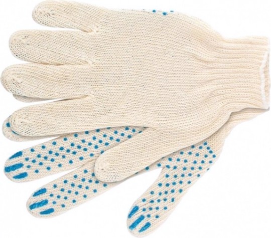 Перчатки трикотажные "Точка" пвх-покрытие 7 класс [67772]