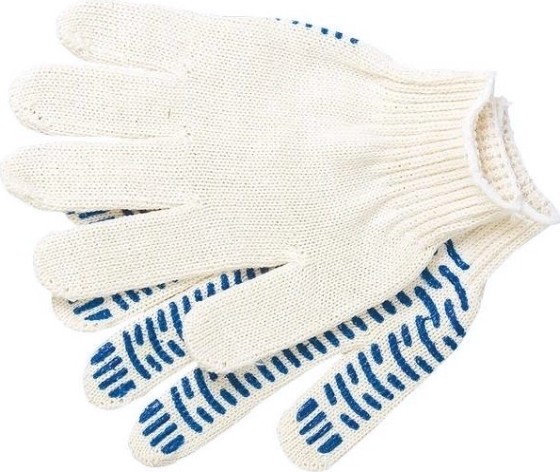 Перчатки трикотажные "Волна" пвх-покрытие 10 класс, 6 нитей, 67716 [67716]