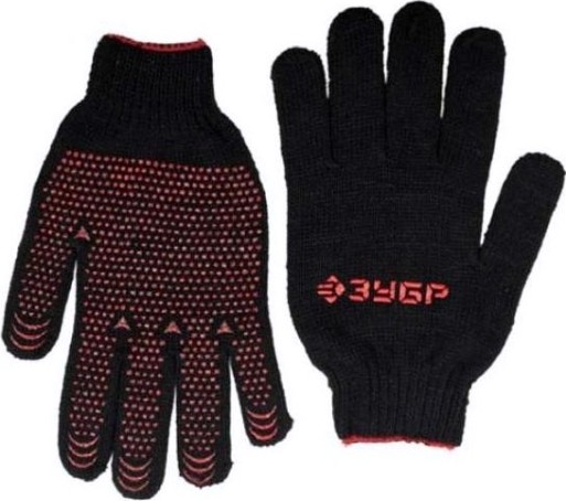 Перчатки утепленные трикотажные ЗУБР "Мастер" с защитой от скольжения, размер L-XL 11462-XL [11462-XL]