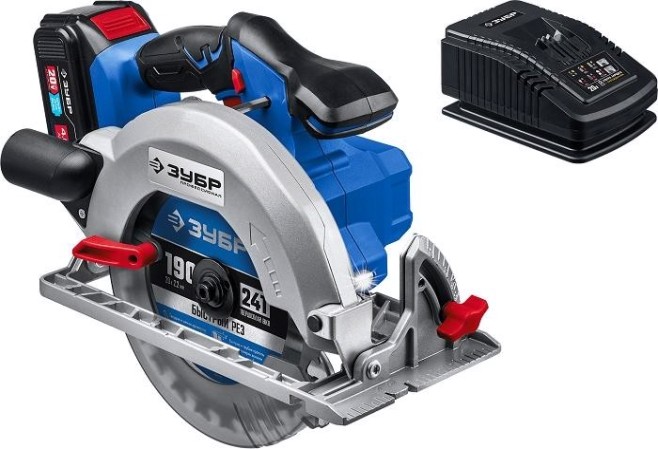 Пила циркулярная аккумуляторная ЗУБР CPB-190-41 бесщеточная Профессионал