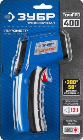 Пирометр ЗУБР Профессионал ТермПро-400 инфракрасный, -50°с +380°с [45725-380]