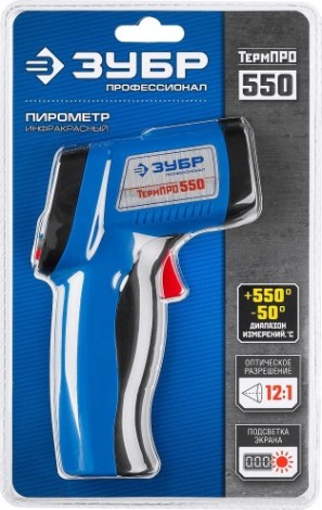 Пирометр ЗУБР Профессионал ТермПро-550 инфракрасный, -50°с +550°с [45723-550]
