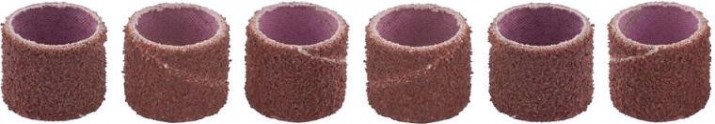 Шлифовальные мини-насадки ЗУБР P80 посадка d 12,5мм, L 12,7, 6 шт. [35918]