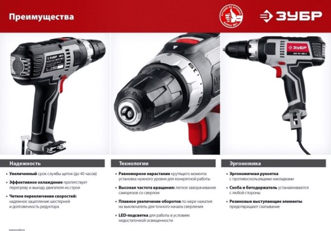 Шуруповерт сетевой ЗУБР ДШ-М1-400