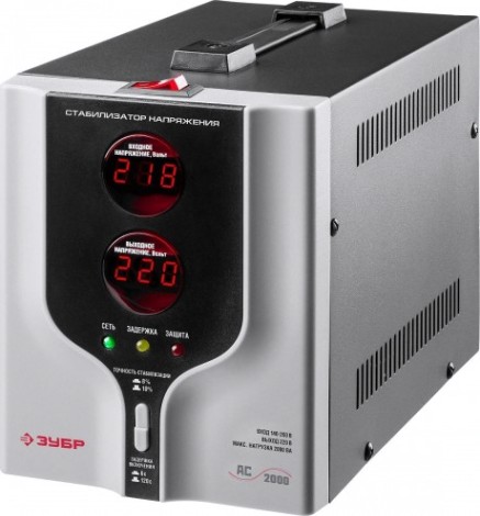 Стабилизатор напряжения однофазный ЗУБР АС 2000 [59375-2]