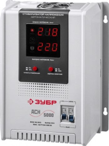 Стабилизатор напряжения однофазный ЗУБР АСН 5000 навесной [59385-5]