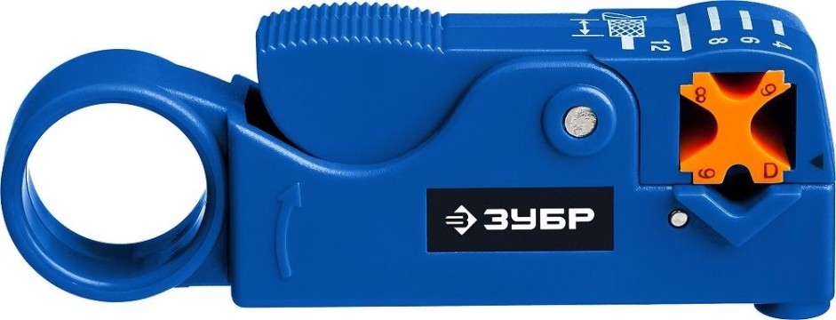 Стриппер для коаксиальных кабелей ЗУБР COAX-3 rg58/rg59/rg6, проф [22657]
