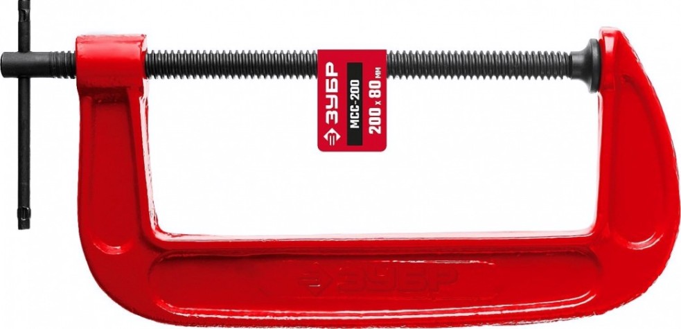 Струбцина G-образная ЗУБР МСС-200 тип G 200 мм, [32244-200]