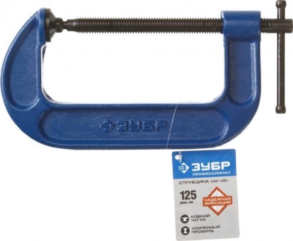 Струбцина G-образная ЗУБР ПСС-130 тип G 125 мм,