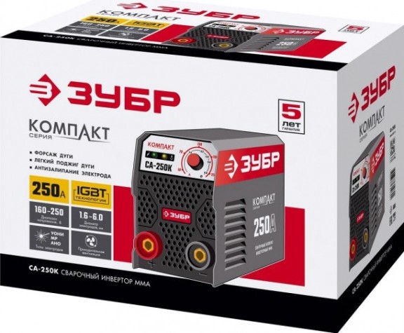 Сварочный инвертор ЗУБР МАСТЕР СА-250К [СА-250К]
