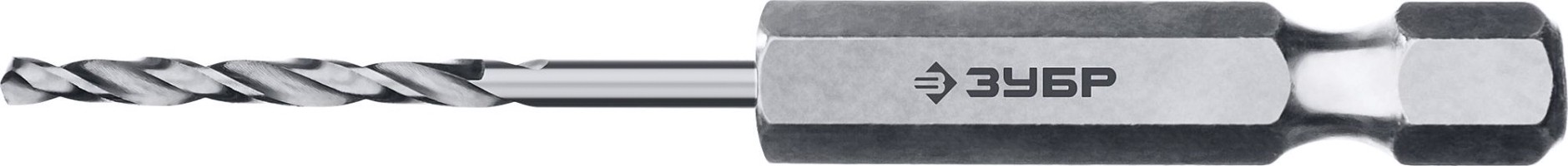 Сверло по металлу ЗУБР ПРОФЕССИОНАЛ 2.5х77мм, с шестигранным хвостовиком, сталь р6м5, [29623-2.5]