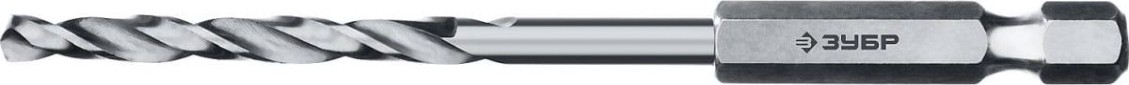 Сверло по металлу ЗУБР ПРОФЕССИОНАЛ 4.0х93мм, с шестигранным хвостовиком, сталь р6м5, [29623-4]