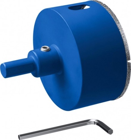 Сверло по стеклу и керамике ЗУБР ПРОФЕССИОНАЛ коронка алмазная по кафелю и d=102 мм, зерно р 60, [29850-102]