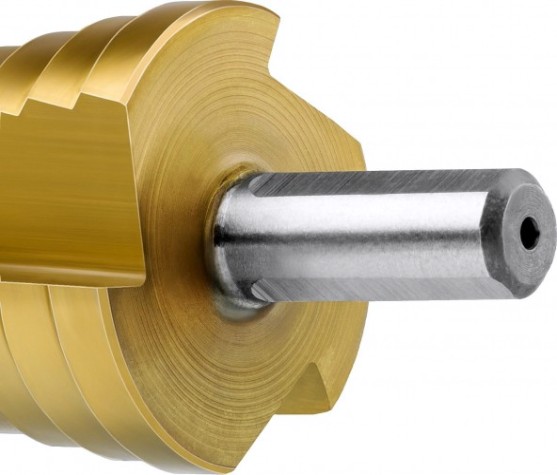 Сверло ступенчатое по металлу ЗУБР ПРОФЕССИОНАЛ 4-22мм, 11 ступеней, ступенчатое составное, покрыт [29673-4-22]