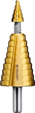 Сверло ступенчатое по металлу ЗУБР ПРОФЕССИОНАЛ 4-35мм, 14 ступеней, ступенчатое составное, покрыт [29673-4-35]