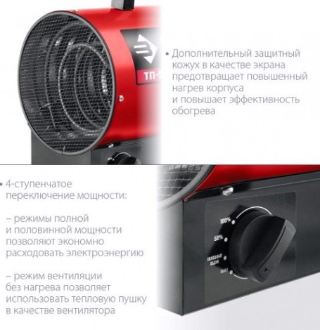 Тепловая пушка электрическая ЗУБР ТП-5