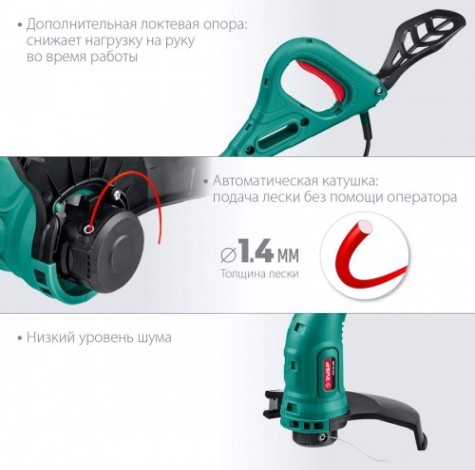 Триммер электрический ЗУБР ТСН-25-300