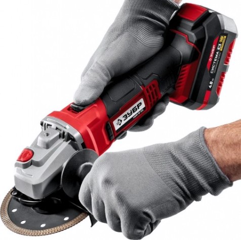 Угловая шлифмашина аккумуляторная ЗУБР УШМ-18-125-41